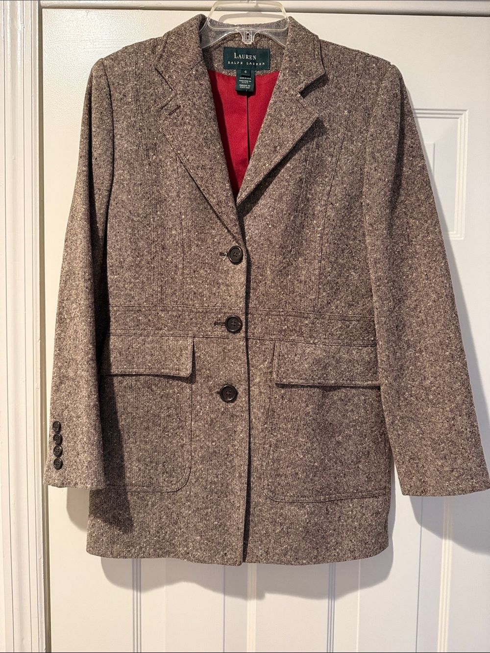 Vintage Lauren Ralph Lauren Worsted WOOL Structured Waist detail Equestrian 6